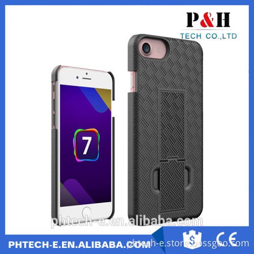 Newest fashion grass texture factory manufacturing waterproof wholesale cell phone case with belt clip and stand